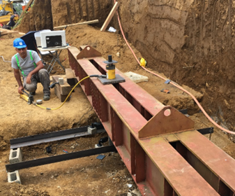 Pruebas estáticas en tensión para pilotes